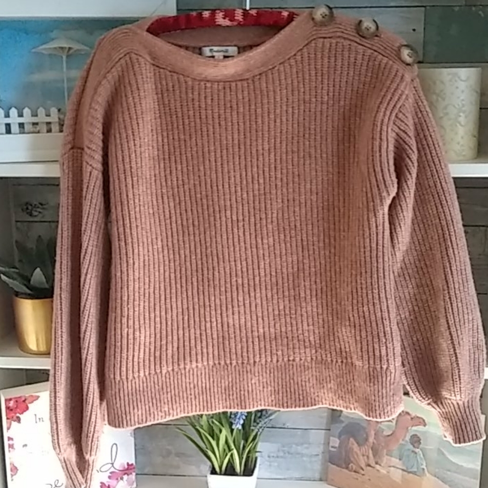 Madewell blush pink wool sweater size small